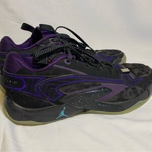 Mens Jordan Luka 2 Basketball Shoes in black and purple Size12